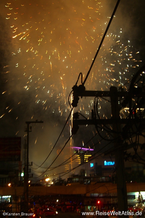 Silvesterfeuerwerk in Bangkok