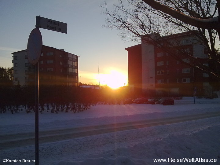 Tiefstehende Sonne